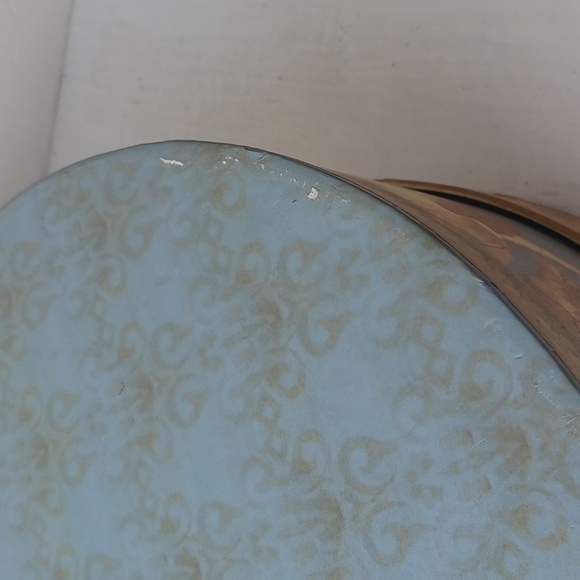 Raphael Embracing Cherubs Hat Box Decorative Storage Box 14" Diameter EUC - Picture 7 of 13